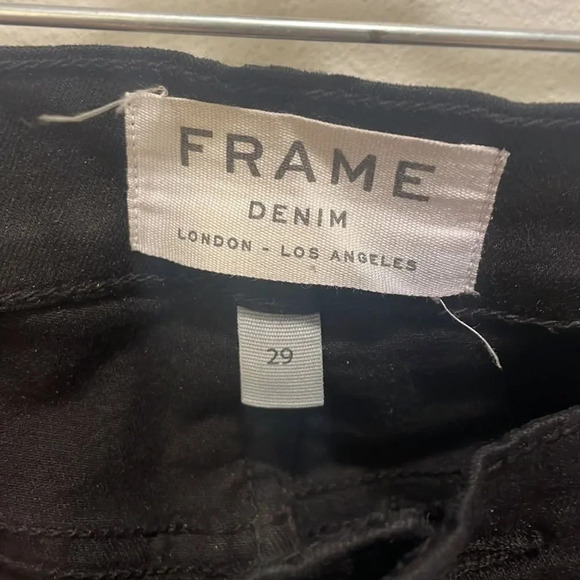 Frame Denim Le Skinny de Jeanne woman’s black ripped jeans - Picture 7 of 14